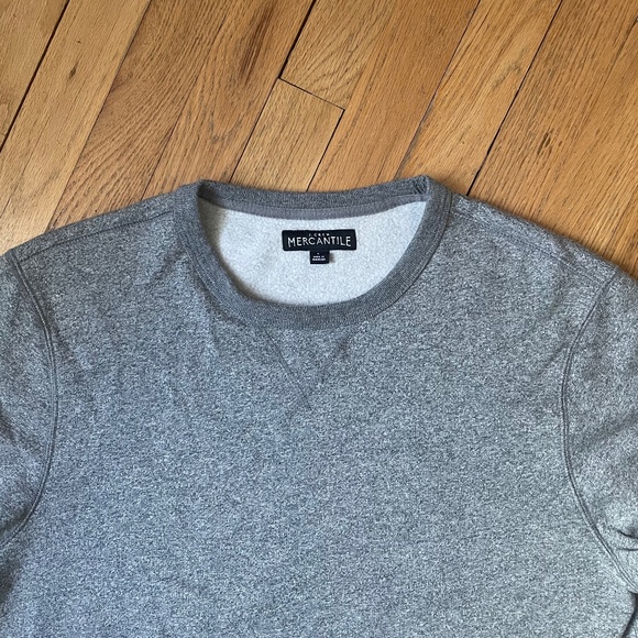 J.Crew Factory Men’s L Grey Crewneck Sweatshirt - Picture 2 of 5